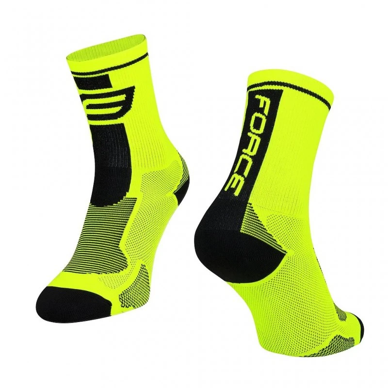 Calzini Ciclismo Lunghi FORCE FLUO 3 Calzini Ciclismo Lunghi FORCE FLUO