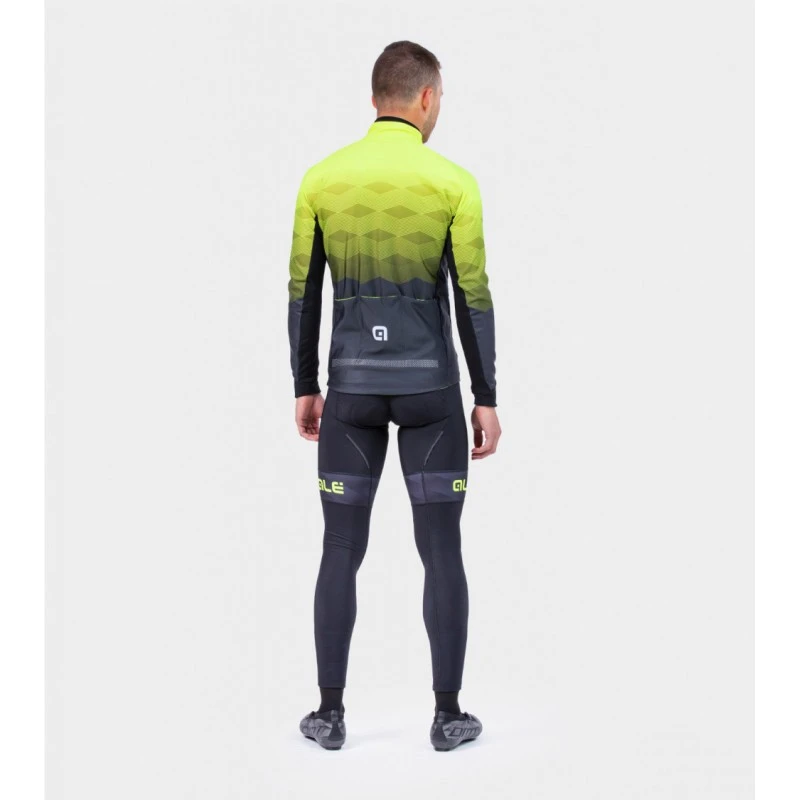 Giubbino Invernale Ciclismo ALE' PR-R MAGNITUDE Nero-giallo Fluo 2022 6 Giubbino Invernale Ciclismo ALE' PR-R MAGNITUDE Nero-giallo Fluo 2022 - immagine 4