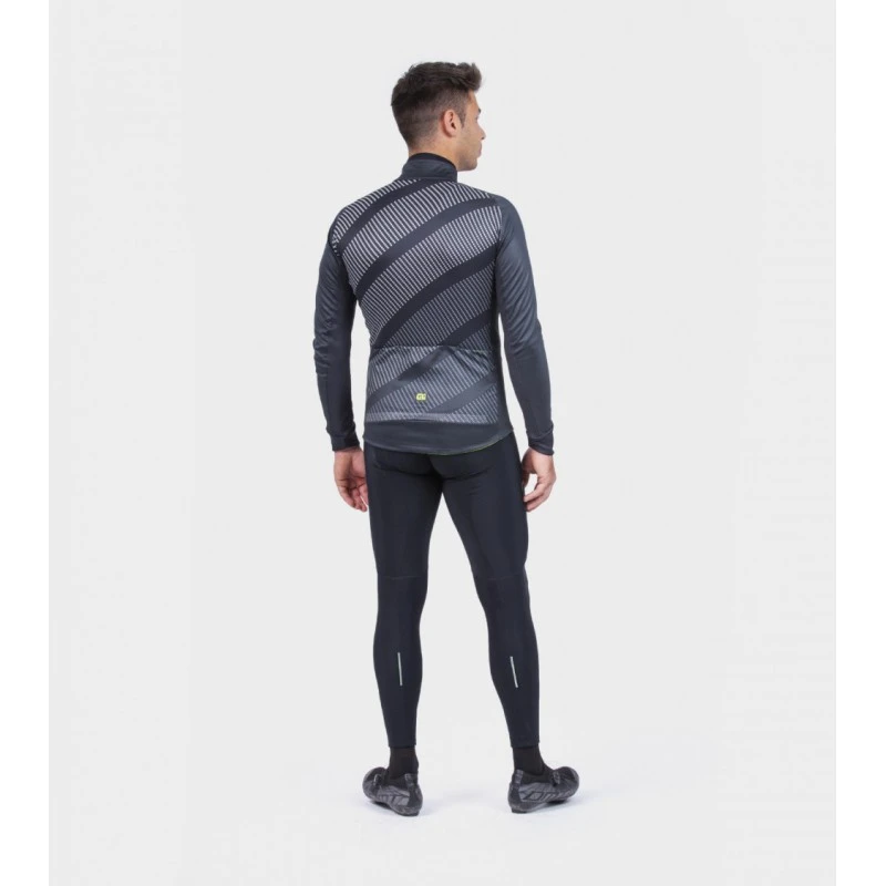 Giubbino Invernale Ciclismo ALE' PR-R TAK WOOL THERMO Nero-grigio 2022 6 Giubbino Invernale Ciclismo ALE' PR-R TAK WOOL THERMO Nero-grigio 2022 - immagine 4