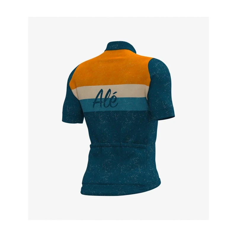 Maglia Ciclismo ALE' CLASSIC STORICA Petrolio Arancio 4 Maglia Ciclismo ALE' CLASSIC STORICA Petrolio Arancio - immagine 2