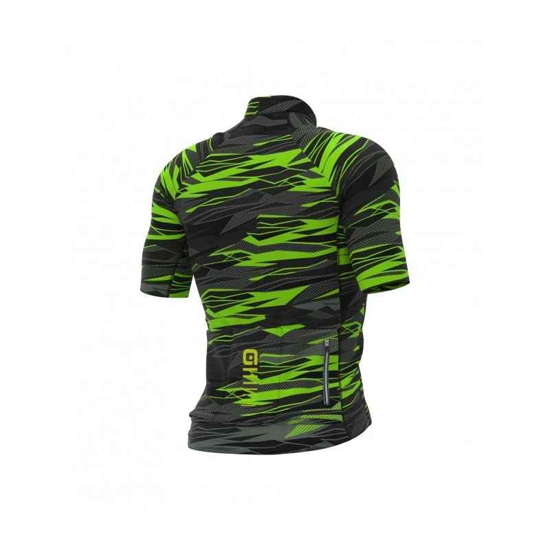 Maglia Ciclismo ALE' GRAPHICS PRR ROCK Nero Verde Fluo 4 Maglia Ciclismo ALE' GRAPHICS PRR ROCK Nero Verde Fluo - immagine 2
