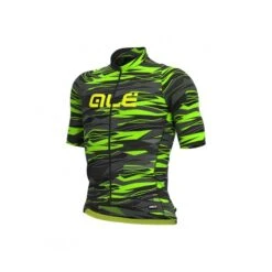 Maglia Ciclismo ALE' GRAPHICS PRR ROCK Nero Verde Fluo