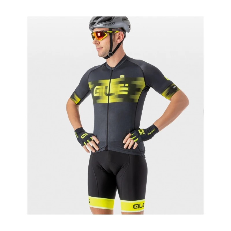 Maglia Ciclismo ALE' GRAPHICS PRR SCALATA Nero Fluo 5 Maglia Ciclismo ALE' GRAPHICS PRR SCALATA Nero Fluo - immagine 3