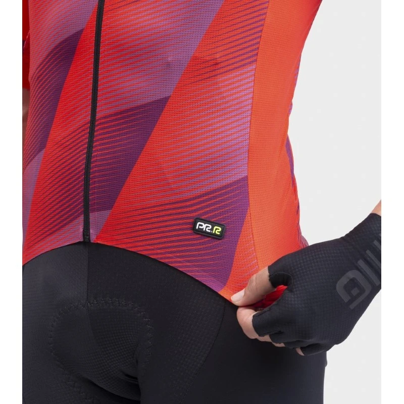 Maglia Ciclismo ALE' PR-R SQUARE Rosso 4 Maglia Ciclismo ALE' PR-R SQUARE Rosso - immagine 2