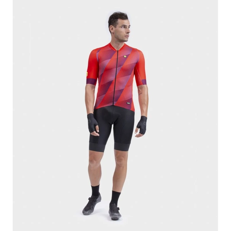 Maglia Ciclismo ALE' PR-R SQUARE Rosso 3 Maglia Ciclismo ALE' PR-R SQUARE Rosso