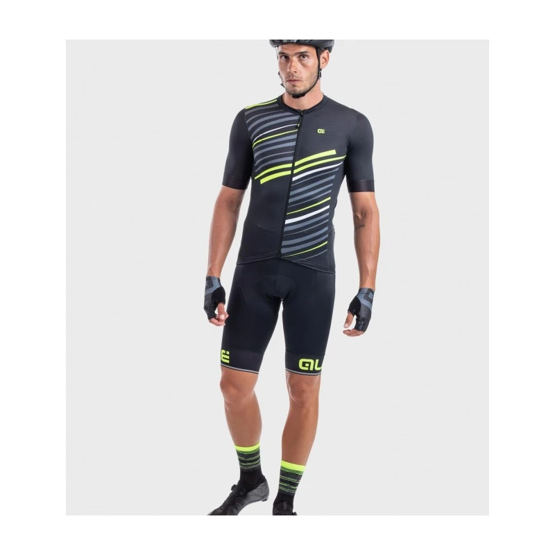 Maglia Ciclismo ALE' SOLID FLASH Nero Fluo 5 Maglia Ciclismo ALE' SOLID FLASH Nero Fluo - immagine 3