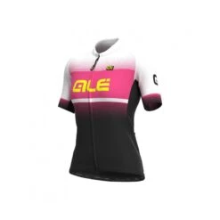 Maglia Ciclismo Donna ALE' SOLID BLEND Nero Rosa