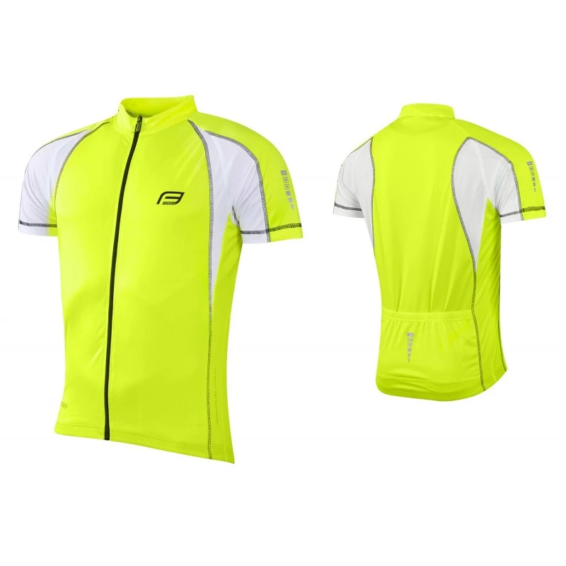 Maglia Ciclismo FORCE T10 Bianco Fluo 3 Maglia Ciclismo FORCE T10 Bianco Fluo