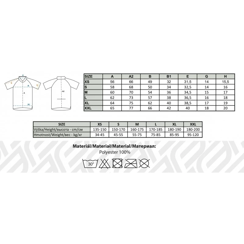 Maglia Ciclismo FORCE T10 Bianco-nero 4 Maglia Ciclismo FORCE T10 Bianco-nero - immagine 2