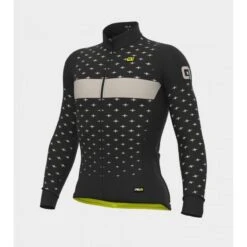 Maglia Invernale Ciclismo ALE' PR-R STARS Nero-tortora 2022