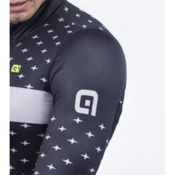 Maglia Invernale Ciclismo ALE' PR-R STARS Nero-tortora 2022 -Affari Ciclistici maglia invernale ciclismo ale pr r stars nero tortora 2022 4
