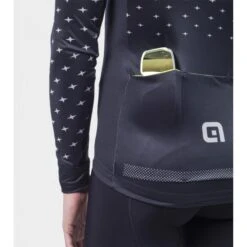 Maglia Invernale Ciclismo ALE' PR-R STARS Nero-tortora 2022 -Affari Ciclistici maglia invernale ciclismo ale pr r stars nero tortora 2022 5