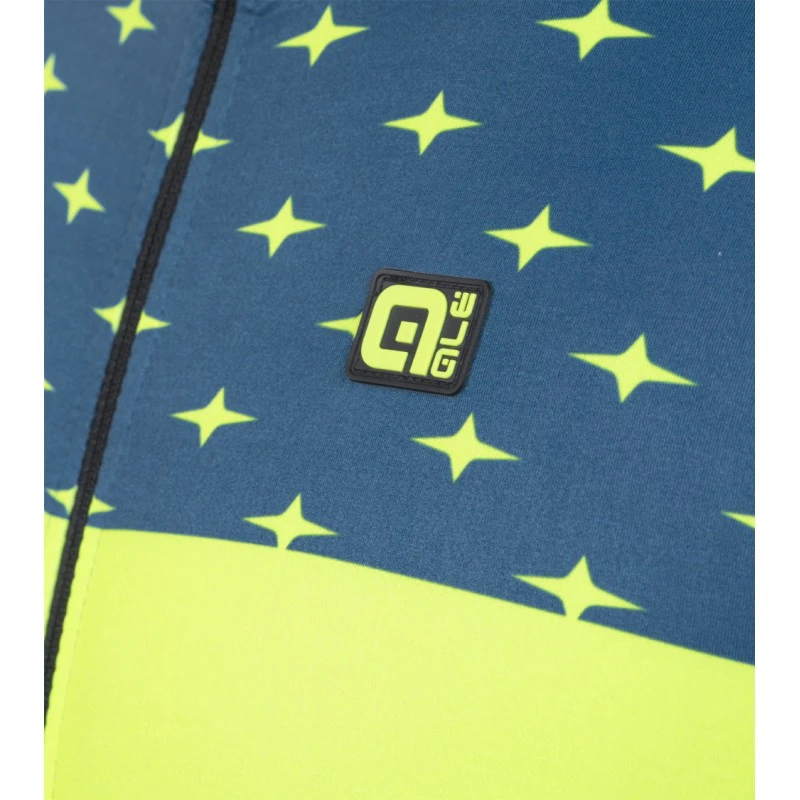 Maglia Invernale Ciclismo ALE' PR-R STARS Petrolio-giallo Fluo 2022 8 Maglia Invernale Ciclismo ALE' PR-R STARS Petrolio-giallo Fluo 2022 - immagine 6