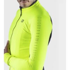 Maglia Invernale Ciclismo ALE' SOLID FONDO Giallo Fluo 2022 -Affari Ciclistici maglia invernale ciclismo ale solid fondo giallo fluo 2022 4