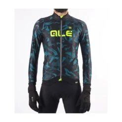 Maglia Maniche Lunghe Invernale ALE' PRR Glass Nero Grigio -Affari Ciclistici maglia maniche lunghe invernale ale prr glass nero grigio 1