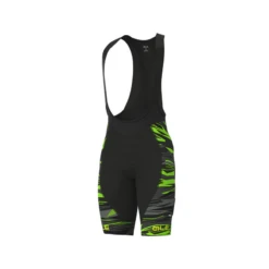 Pantaloncini Ciclismo ALE' GRAPHICS PRR ROCK Nero Verde Giallo Fluo