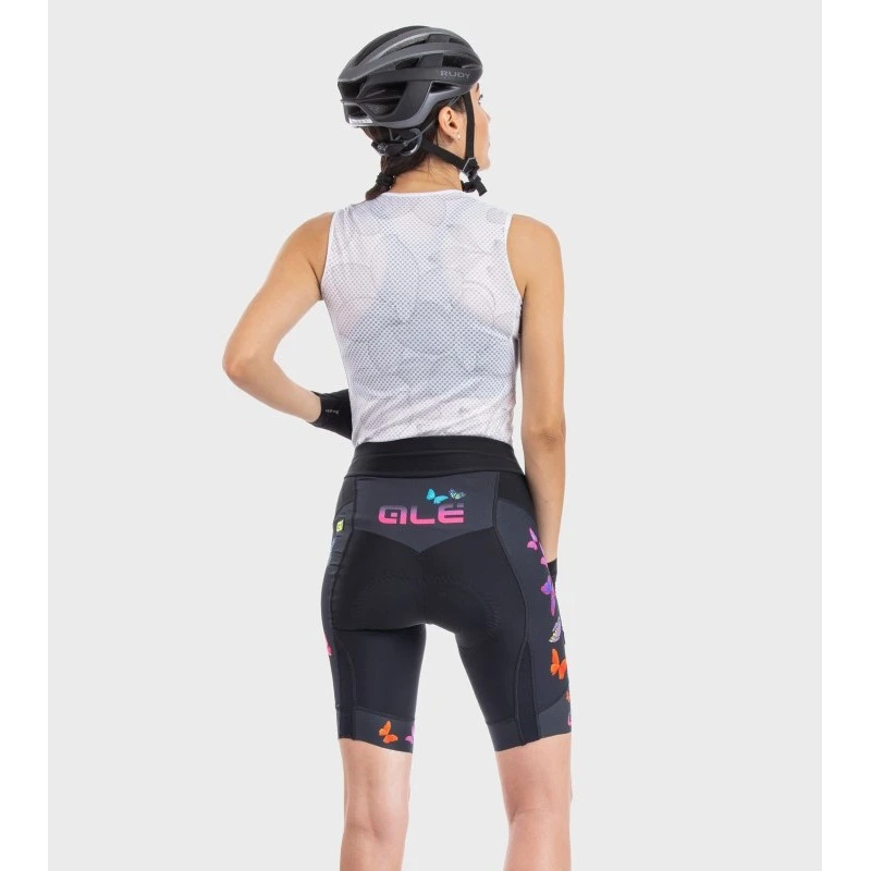 Pantaloncini Ciclismo Donna Senza Bretelle ALE' PR-R BUTTERFLY Nero 7 Pantaloncini Ciclismo Donna Senza Bretelle ALE' PR-R BUTTERFLY Nero - immagine 5