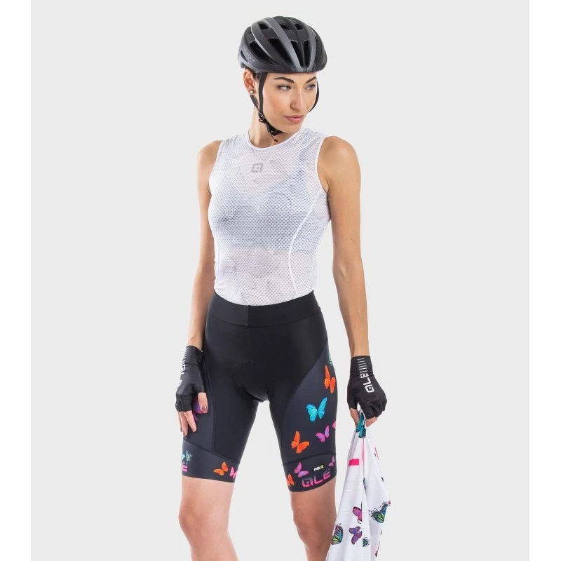 Pantaloncini Ciclismo Donna Senza Bretelle ALE' PR-R BUTTERFLY Nero 8 Pantaloncini Ciclismo Donna Senza Bretelle ALE' PR-R BUTTERFLY Nero - immagine 6